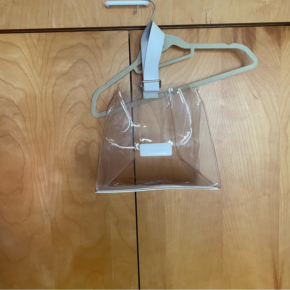 Mlouye Transparent Bag White and Clear